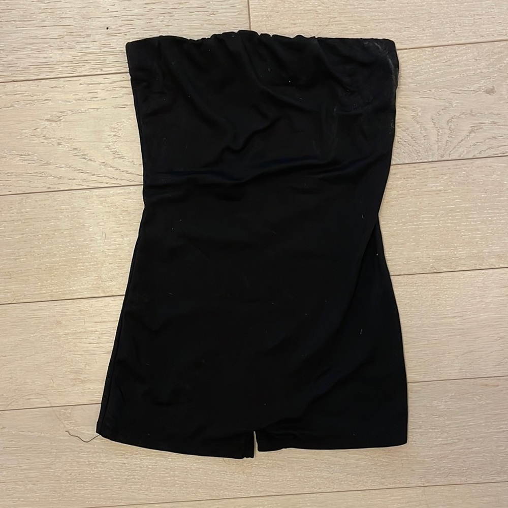 Fashion nova strapless bodycon romper XS